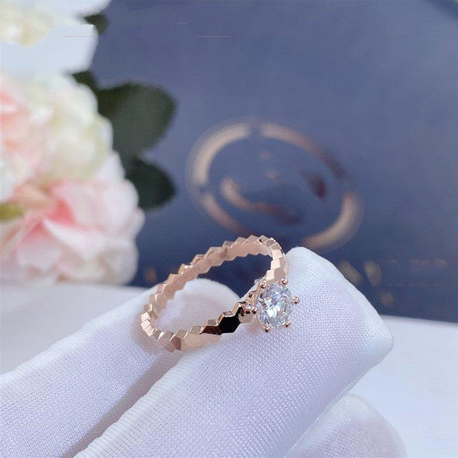 ¡®Glow Jewelry¡¯BEE LOVE RING PINK GOLD 1 DIAMOND