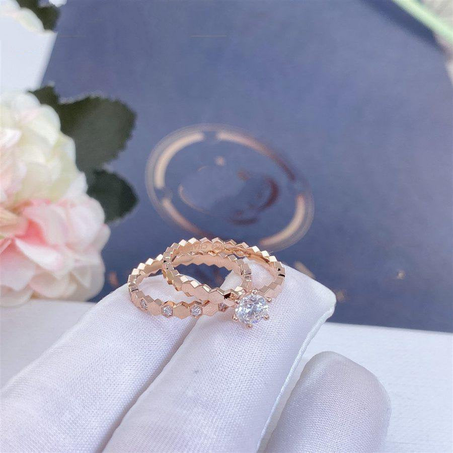 ¡®Glow Jewelry¡¯BEE LOVE RING PINK GOLD 1 DIAMOND