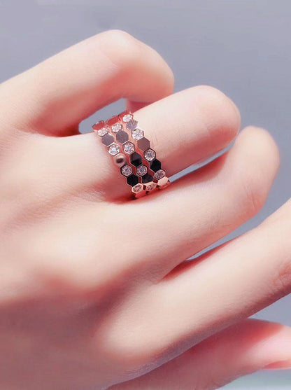 ¡®Glow Jewelry¡¯BEE LOVE RING PINK GOLD DIAMOND