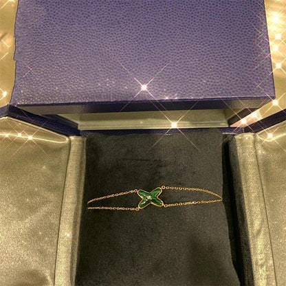 [Glow Jewelry]JEUX BRACELET MALACHITE PINK GOLD 1 DIAMOND