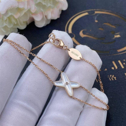 ¡®Glow Jewelry¡¯JEUX BRACELET WHITE MOP PINK GOLD 1 DIAMOND