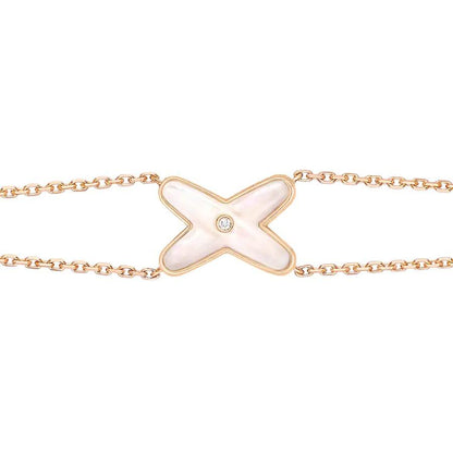 ¡®Glow Jewelry¡¯JEUX BRACELET WHITE MOP PINK GOLD 1 DIAMOND