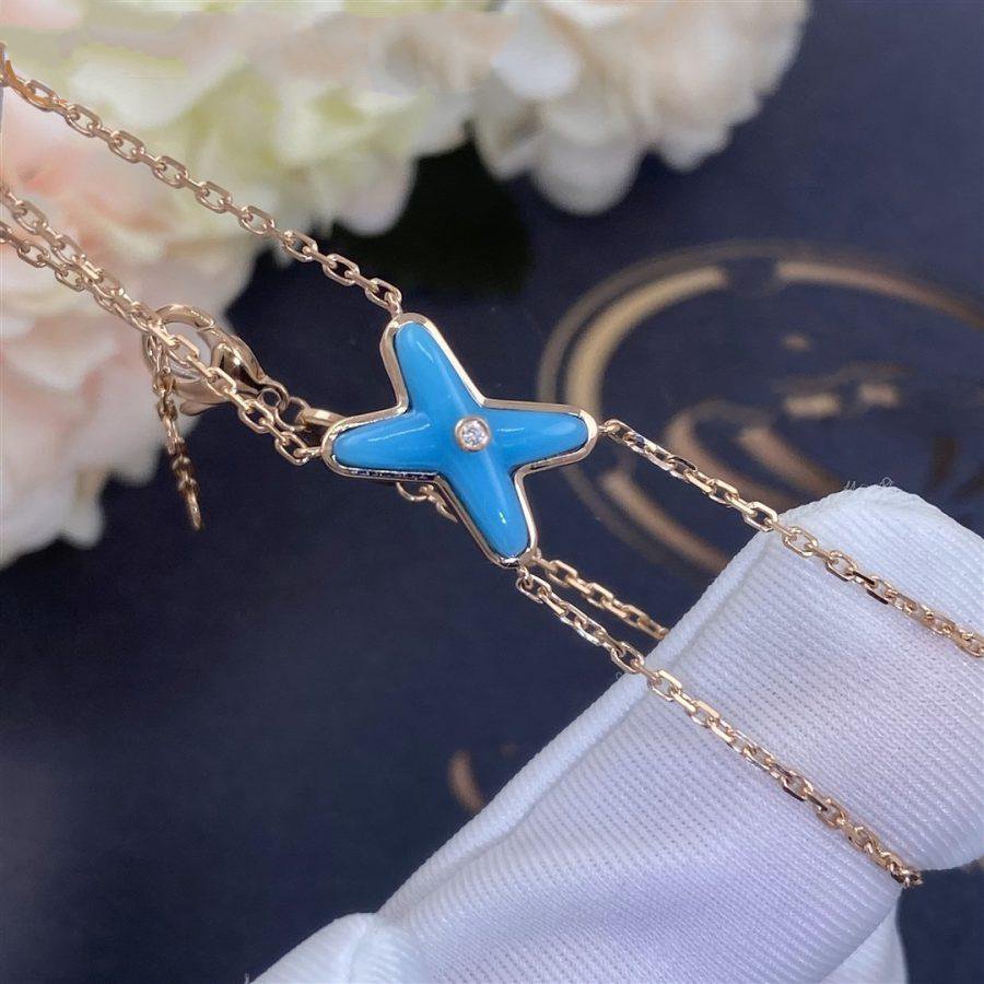[Glow Jewelry]JEUX BRACELET TURQUOISE PINK GOLD 1 DIAMOND