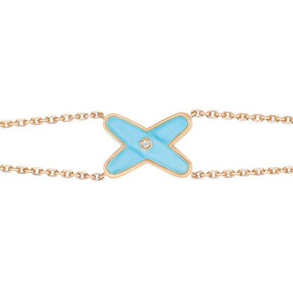 ¡®Glow Jewelry¡¯JEUX BRACELET TURQUOISE PINK GOLD 1 DIAMOND