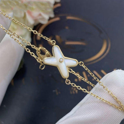 [Glow Jewelry]JEUX BRACELET WHITE MOP GOLD 1 DIAMOND