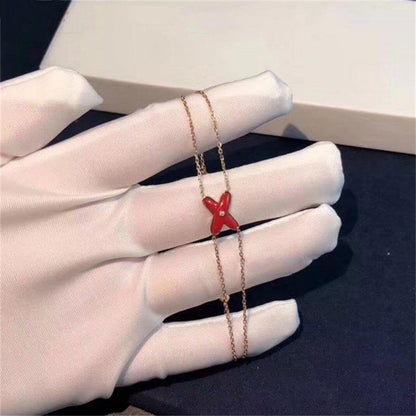 ¡®Glow Jewelry¡¯JEUX BRACELET CARNELIAN PINK GOLD 1 DIAMOND