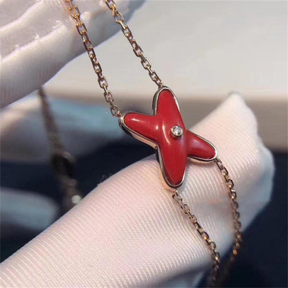 ¡®Glow Jewelry¡¯JEUX BRACELET CARNELIAN PINK GOLD 1 DIAMOND