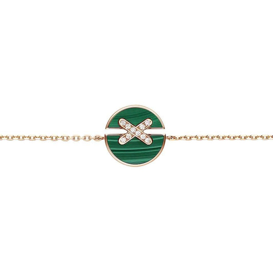 ¡®Glow Jewelry¡¯JEUX DE BRACELET MALACHITE PINK GOLD DIAMONDS