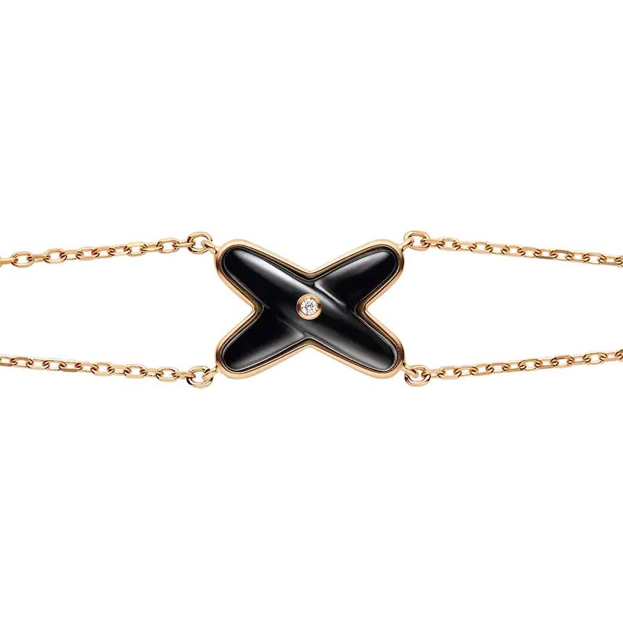 ¡®Glow Jewelry¡¯JEUX BRACELET ONYX PINK GOLD 1 DIAMOND