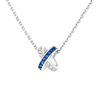 ¡®Glow Jewelry¡¯LIENS DIAMOND SILVER NECKLACE