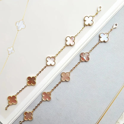 [Glow Jewelry]New  CLOVER 5 MOTIFS  PINK MOP BRACELET COLLECTION