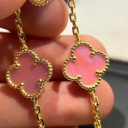 [Glow Jewelry]New  CLOVER 5 MOTIFS  PINK MOP BRACELET COLLECTION