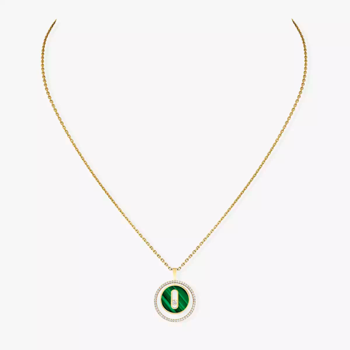 [Glow Jewelry]Lucky Move Diamond Necklace in Rose Gold and White Mother-of-Pearl