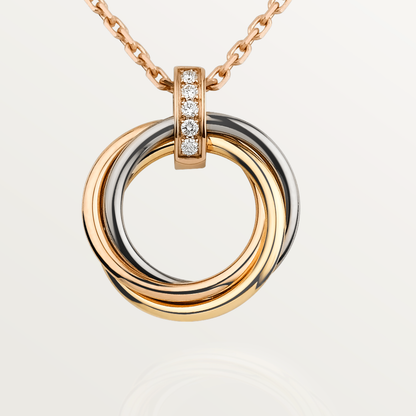 ¡®Glow Jewelry¡¯TRINITY NECKLACE GOLD  DIAMONDS