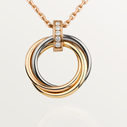¡®Glow Jewelry¡¯TRINITY NECKLACE GOLD  DIAMONDS