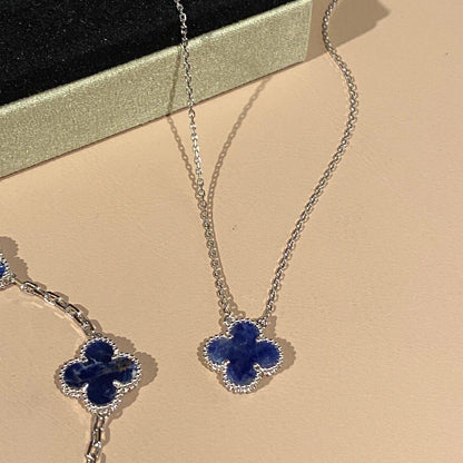 ¡®Glow Jewelry¡¯CLOVER 15MM PIETERSITE NECKLACE SILVER