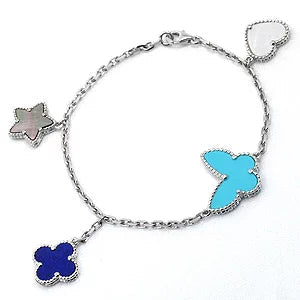 ¡®Glow Jewelry¡¯LUCKY SPRING SILVER BRACELET 4 MOTIF