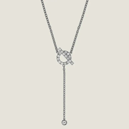 [Glow Jewelry]FINESSE SILVER DIAMOND NECKLACE