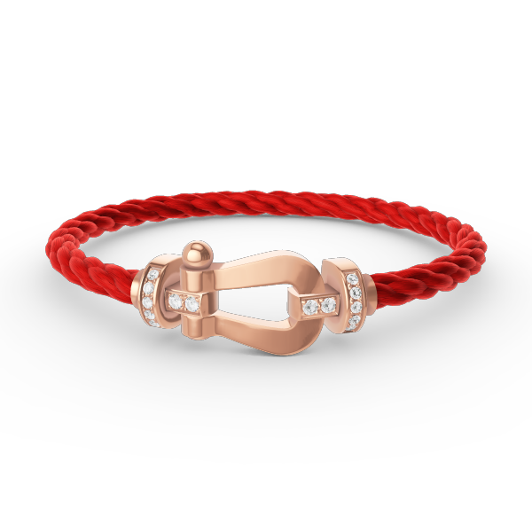 [Glow Jewelry]FORCE LARGE HORSESHOE HALF DIAMOND BRACELET ROSE GOLD