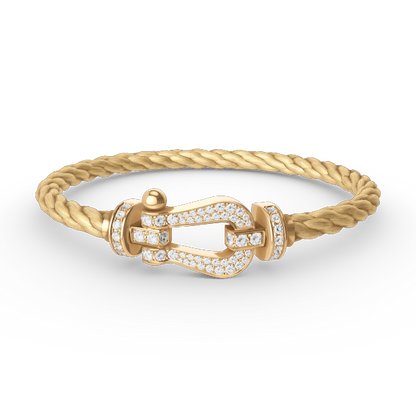¡®Glow Jewelry¡¯FORCE LARGE HORSESHOE FULL DIAMOND BRACELET GOLD