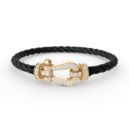 ¡®Glow Jewelry¡¯FORCE LARGE HORSESHOE FULL DIAMOND BRACELET GOLD
