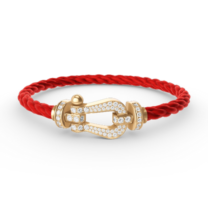 ¡®Glow Jewelry¡¯FORCE LARGE HORSESHOE FULL DIAMOND BRACELET GOLD