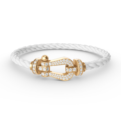 ¡®Glow Jewelry¡¯FORCE LARGE HORSESHOE FULL DIAMOND BRACELET GOLD