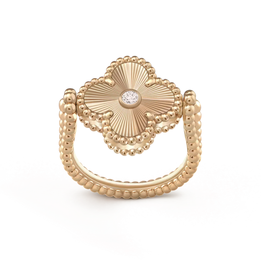 [Glow Jewelry]CLOVER RIVERSIBLE ROSE GOLD RING