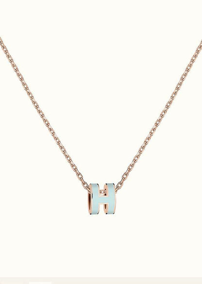 [Glow Jewelry]POP H LIGHT BLUE NECKLACE