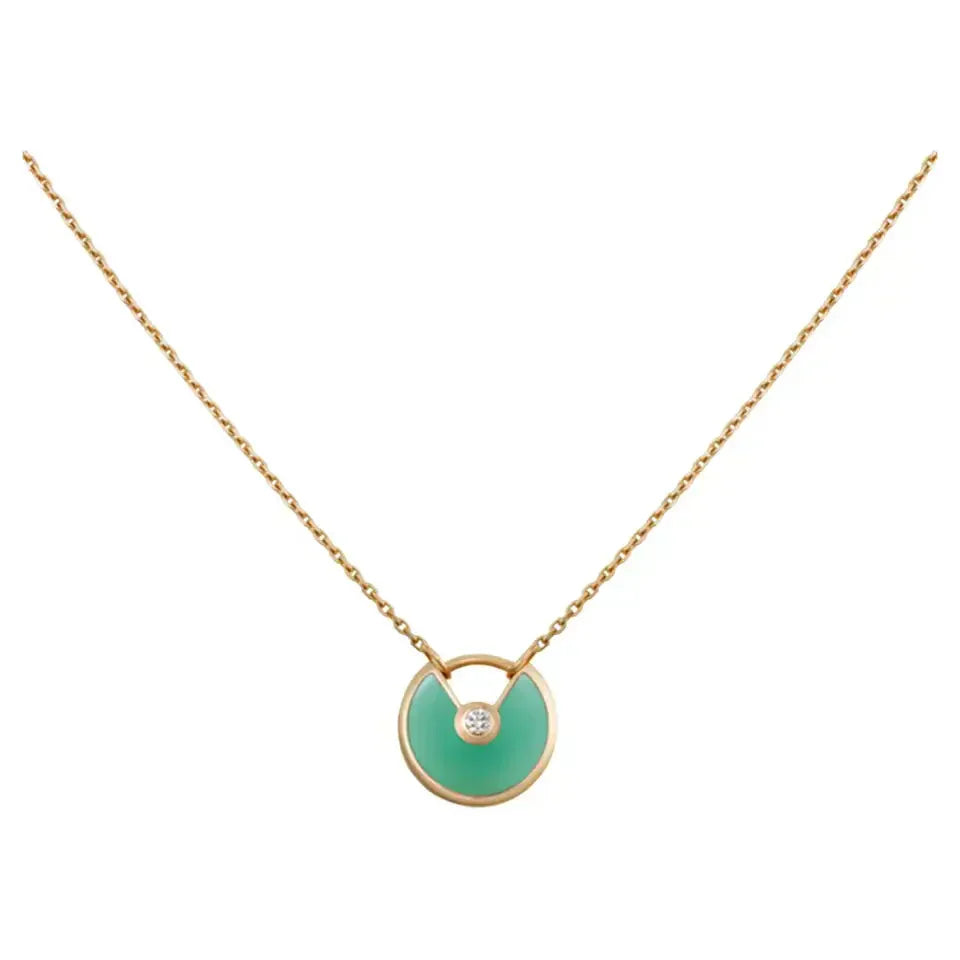 ¡®Glow Jewelry¡¯AMULETTE GOLD MALACHITE NECKLACE