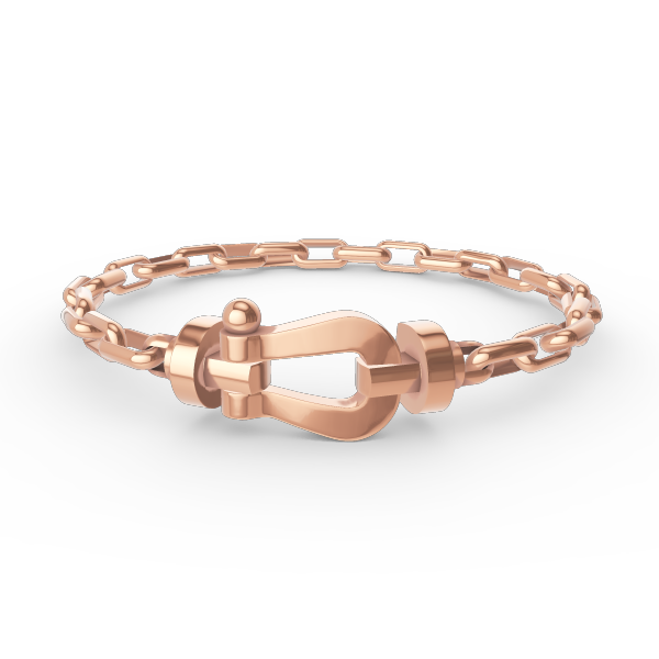 [Glow Jewelry]FORCE LARGE HORSESHOE CLASP  METAL BRACELET