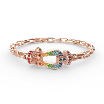 ¡®Glow Jewelry¡¯FORCE LARGE HORSESHOE CLASP  METAL BRACELET