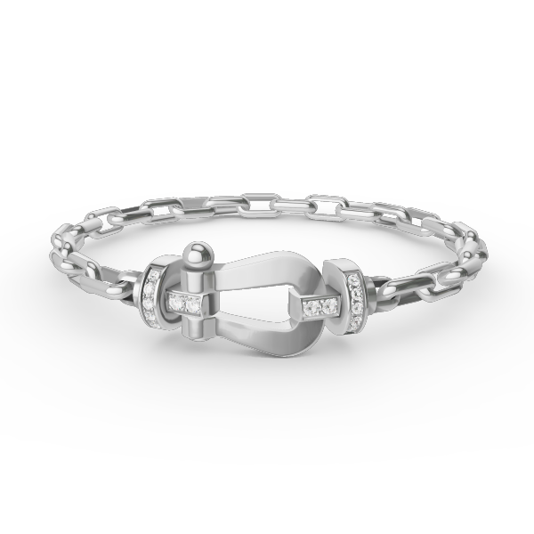 [Glow Jewelry]FORCE LARGE HORSESHOE CLASP  METAL BRACELET