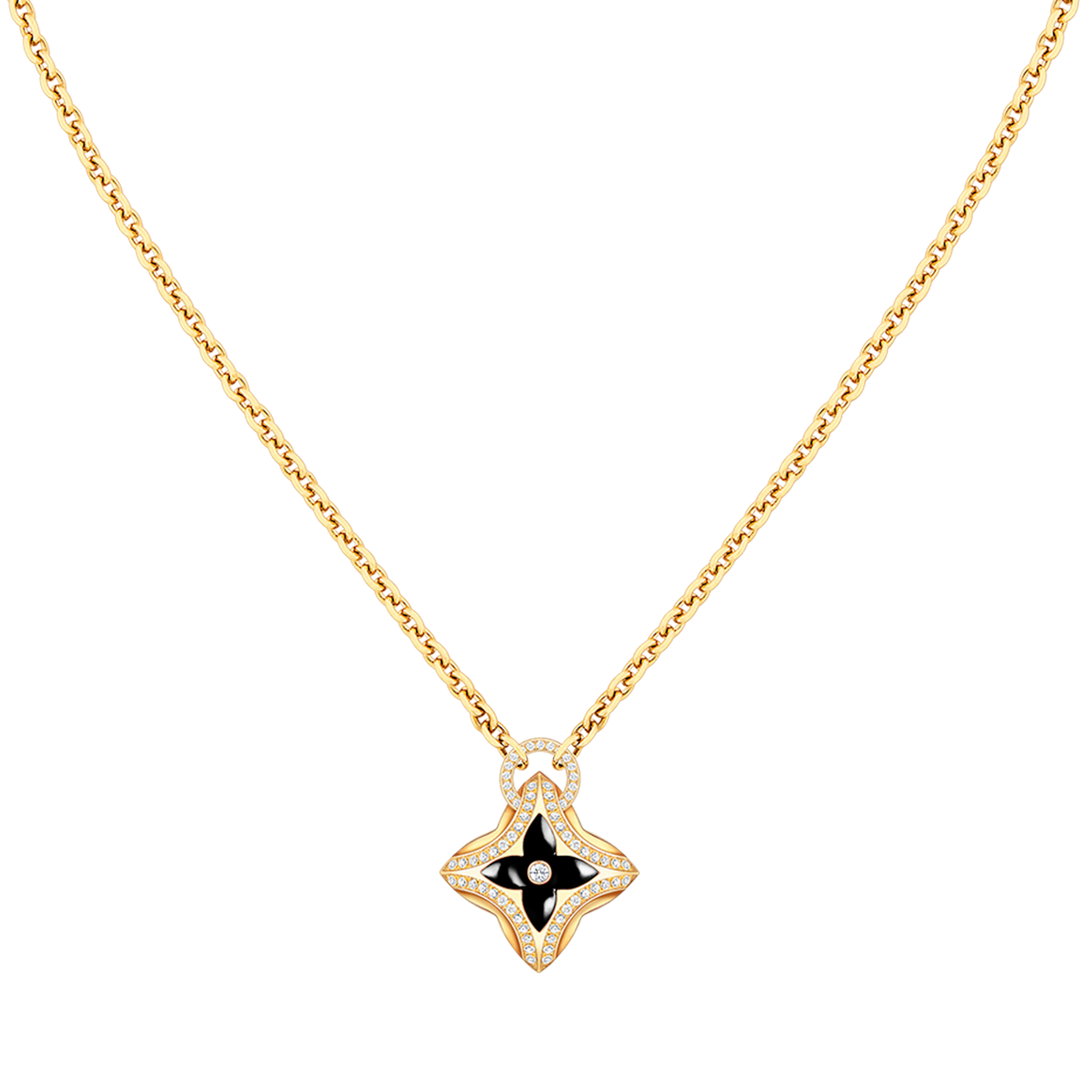 [Glow Jewelry]STAR PEDANT PINK GOLD DIAMOND NECKLACE