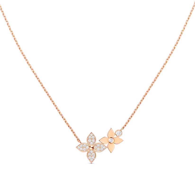 ¡®Glow Jewelry¡¯STAR BLOSSOM NECKLACE PINK GOLD DIAMONDS