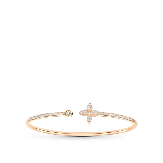 ¡®Glow Jewelry¡¯IDYLLE PINK GOLD OPEN BRACELET DIAMOND PAVED