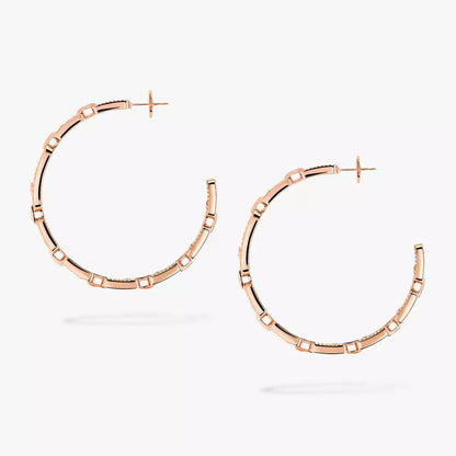 [[Glow Jewelry]Move Link Diamond Hoop Earrings