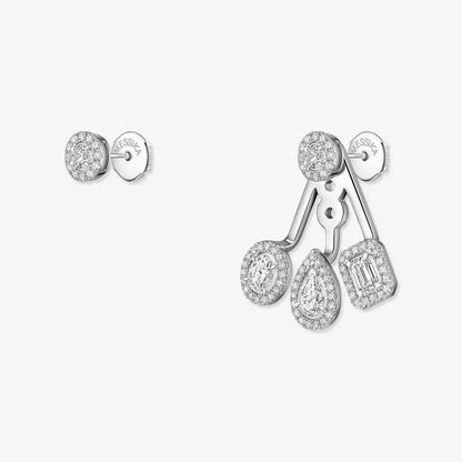 [Glow Jewelry] My Twin Trio  Diamond Earrings