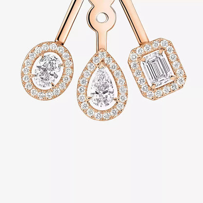 [Glow Jewelry] My Twin Trio  Diamond Earrings