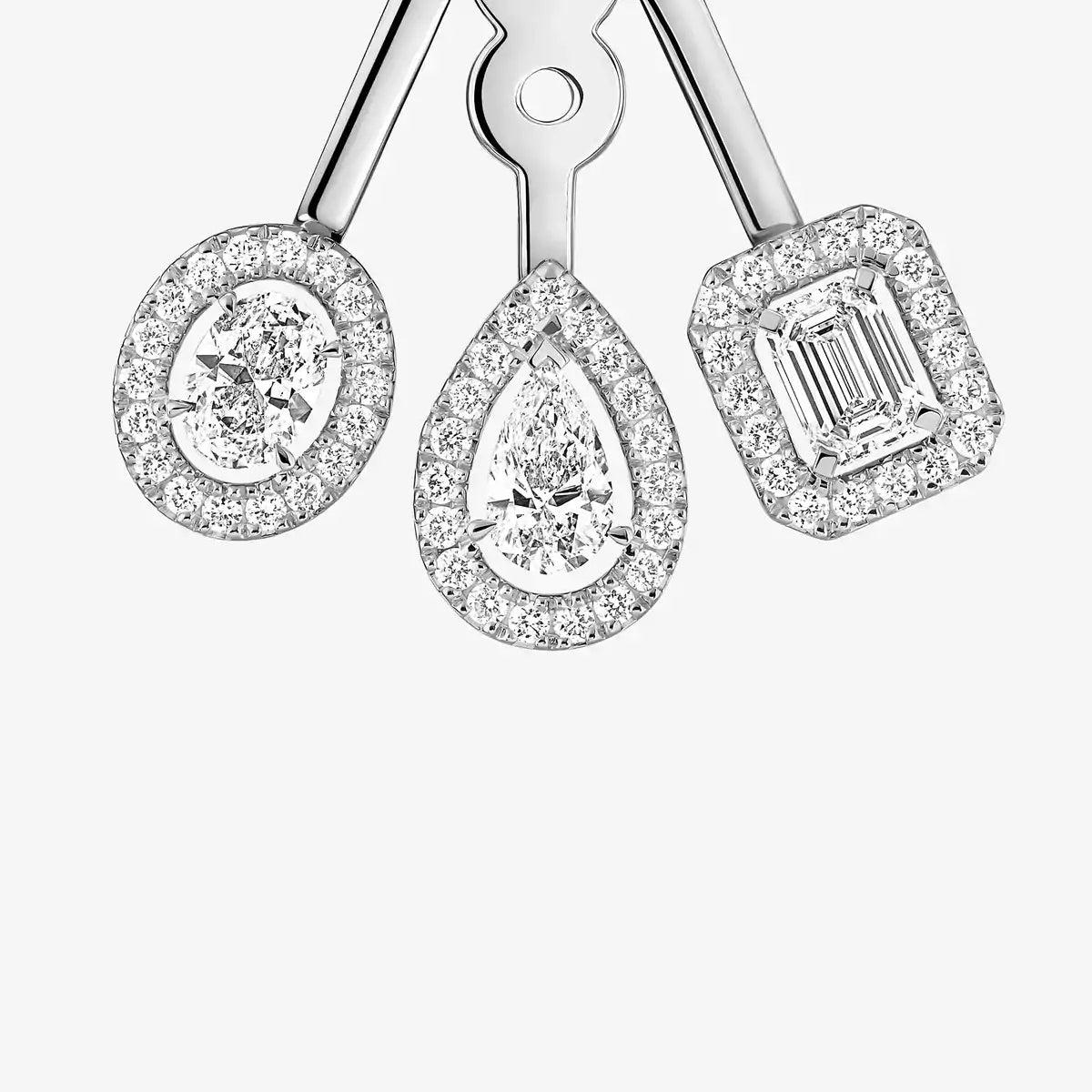 [Glow Jewelry] My Twin Trio  Diamond Earrings