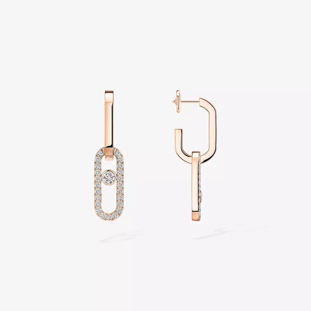 [Glow Jewelry]Move Link Diamond Earrings