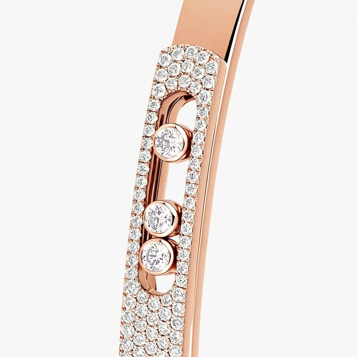 [Glow Jewelry]Move Noa Rose Gold Pavé Diamond Bangle Bracelet
