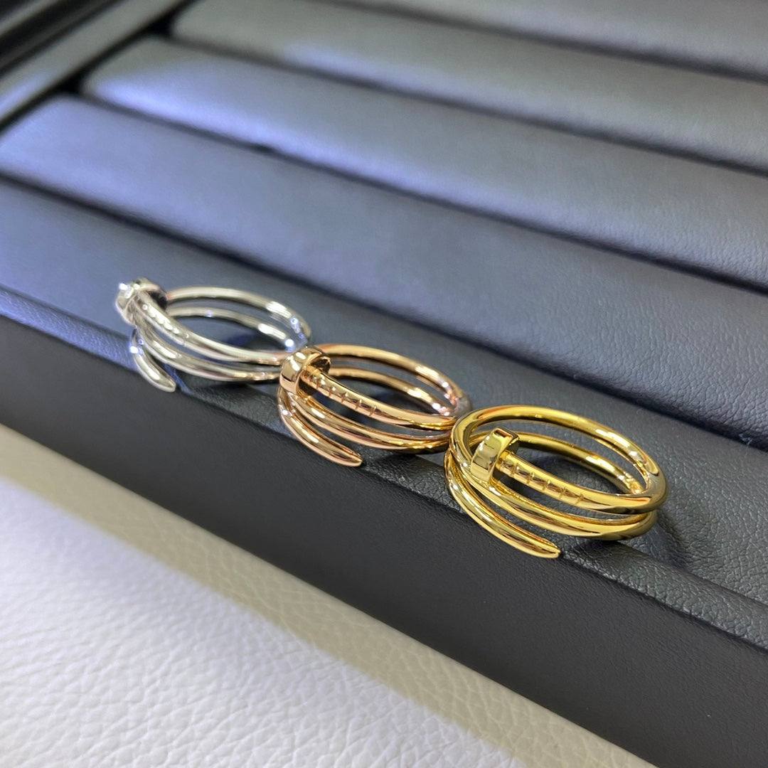 [Glow Jewelry]SMOOTH THREE-BAND NAIL RING