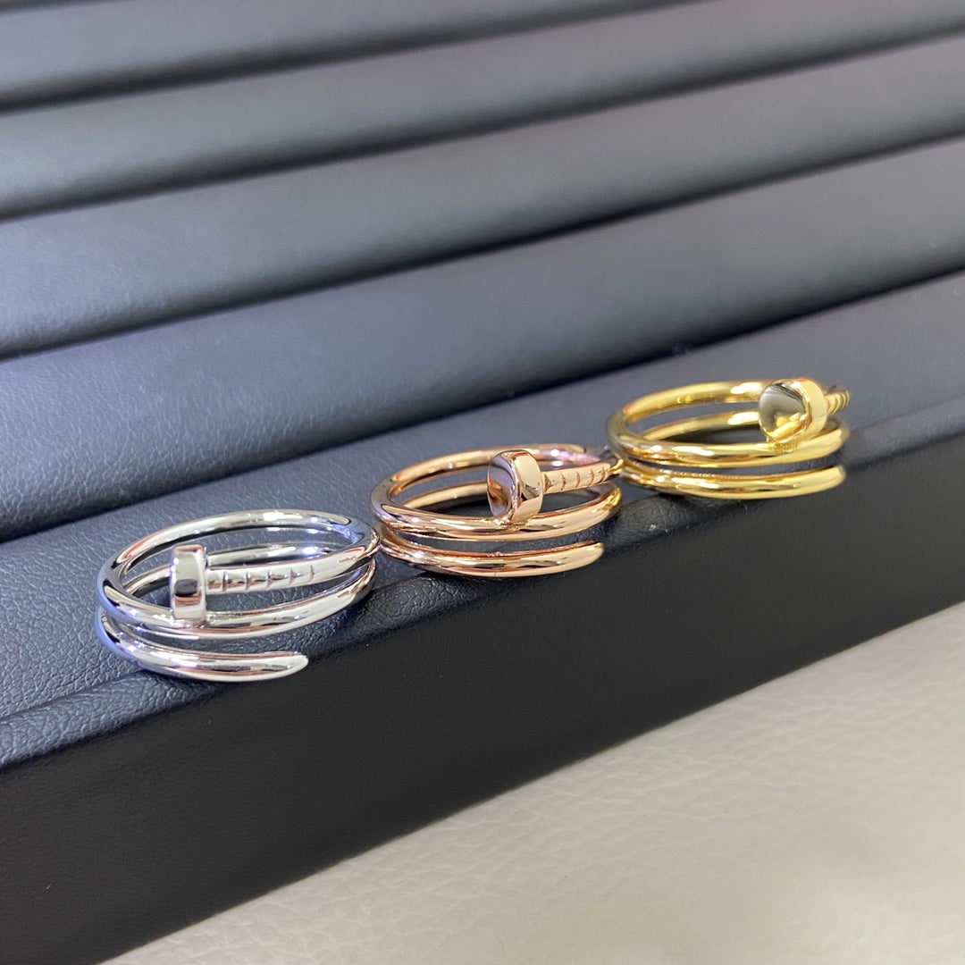[Glow Jewelry]SMOOTH THREE-BAND NAIL RING