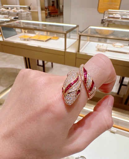[Glow Jewelry]BRAND NEW LUXURY RED SNAKE RING