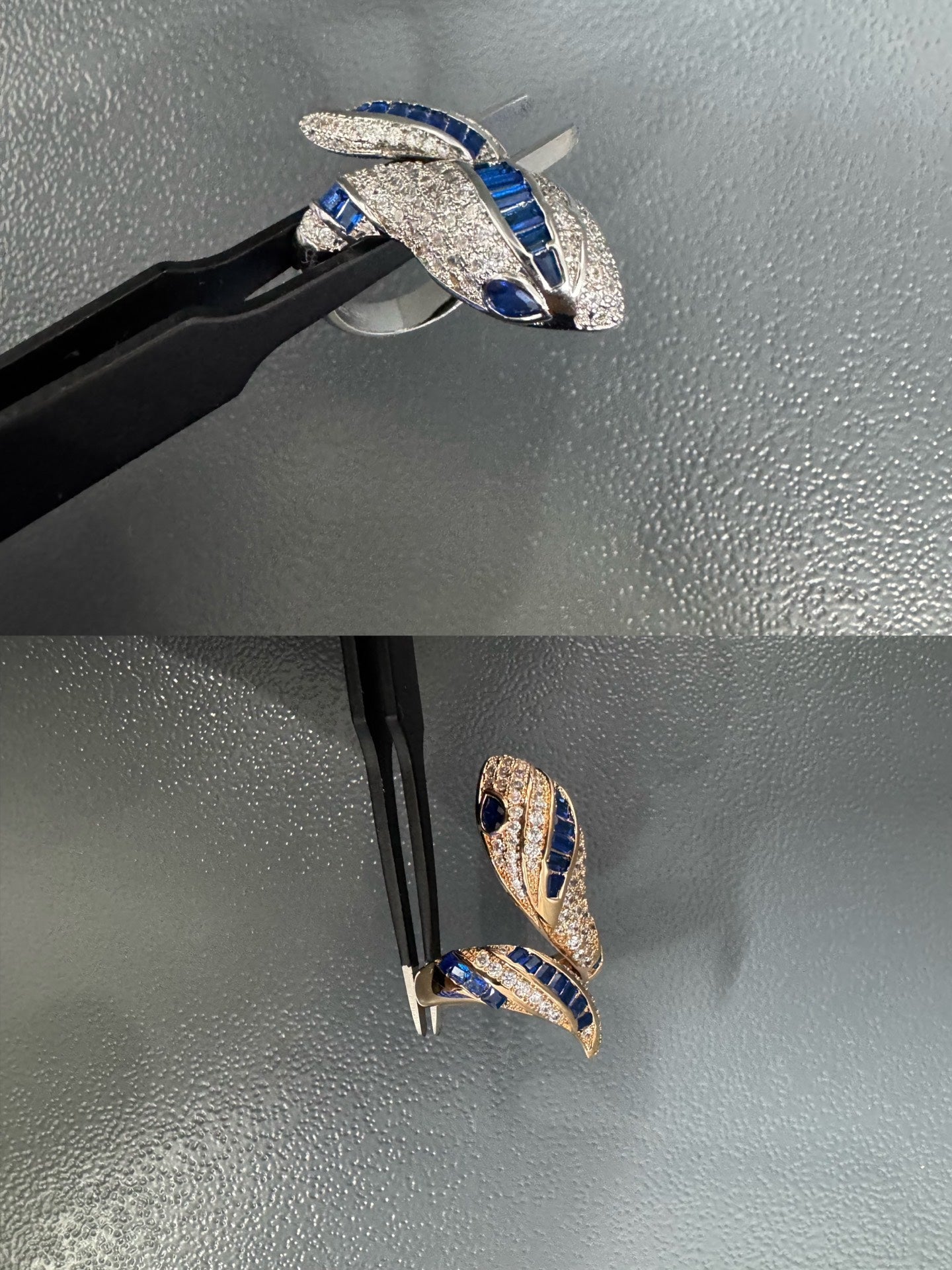 [Glow Jewelry]BRAND NEW LUXURY BLUE SNAKE RING