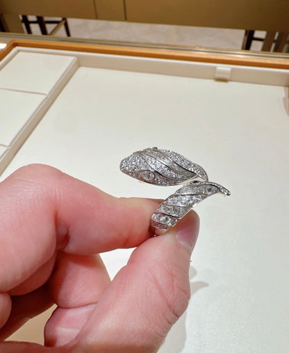 [Glow Jewelry]BRAND NEW LUXURY SILVER SNAKE RING