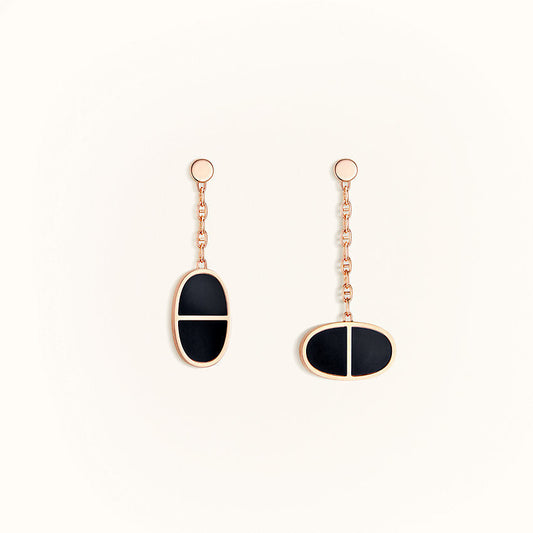 ¡®Glow Jewelry¡¯CHAINE VERSO BLACK CERAMIC EARRINGS