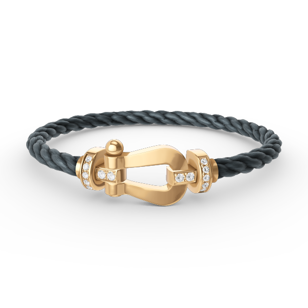 ¡®Glow Jewelry¡¯FORCE LARGE HORSESHOE HALF DIAMOND BRACELET GOLD