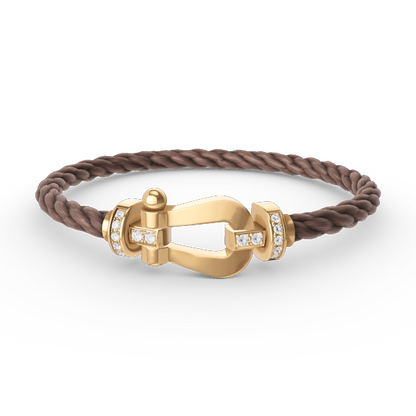 ¡®Glow Jewelry¡¯FORCE LARGE HORSESHOE HALF DIAMOND BRACELET GOLD